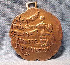 Vintage 10k Gold Mich ATHLETIC Collegiate Athletic Assoc MILE RELAY MEDAL      * picture