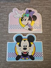 Vintage Walt Disney Co. Mickey & Minnie Mouse Waterproof Vinyl Placemats picture