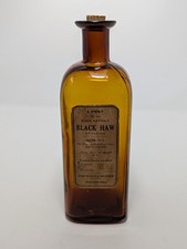 John Wyeth & Brother; Black Haw: Antique Amber Glass Medicine Bottle (1860-1899) picture