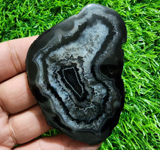 257ct Slice Druzy Agate Crystal Polished Geode Slab Loose Gemstone For Jewelry picture