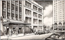 c1940s CHICAGO, Illinois Postcard CAMEO RESTAURANT Artist's View / Michigan Blvd picture