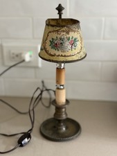 Antique 19thC French Hand Painted Tin Bouillotte Lamp Sold ‘as is’ but Working picture