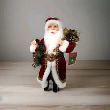 Windy Hill Collection Wreath & Toy Bag Standing Santa Claus #168180 Figurine 16