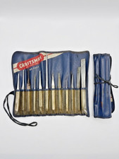 Vintage Craftsman USA Punch & Chisel Set No. 4303 w/ Vinyl Roll Pouch picture