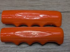 Vintage Schwinn Approved Orange Sting-Ray Krate Bicycle Handlebar Grips Pair picture