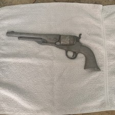Vintage Sexton Style Cast Aluminum Revolver Pistol Wall Plaque Western Decor picture