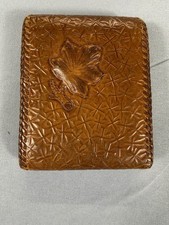 Vintage Folding Western Hand Tooled Leather Wallet Vintage Floral picture