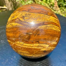 6.6LB  Large natural Tiger Eye Stone Crystal Ball Quartz Healing Sphere Décor picture