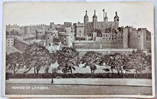 London-England, the Tower of London, Antique Vintage Postcard Unposted B&W Image picture