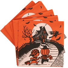 New 20 Retro Vintage Style Halloween Dinner Napkins Trick Or Treat 6.5