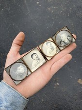 Vtg miniature Hollywood Glam MCM folding travel photo frame picture