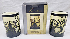2 UNUSED HALLOWEEN HAUNTED HOUSE CANDLES 1 BOX SIGNATURE HOME COLLECTION picture