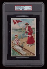 PSA 2 HARVARD ROWING 1903 Tetlow AMERICAN TRADE CARD picture
