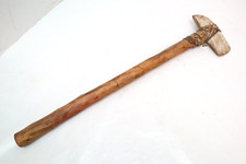 Antique Plains Native American Indian Stone Skull Cracker Tomahawk 24