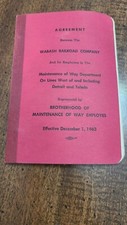 1963 WABASH Railway Co. - AGREEMENT w MAINTENANCE of WAY Dept. - Railroad RR RY picture