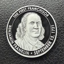 U.S. Navy USS Benjamin Franklin SSBN-640 Silhouette Veteran Challenge Coin picture