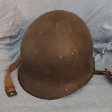 WWII 2 US ARMY M1 Helmet McCord Rear Seam Swival Bale Stamp 1017 EXCELLENT  picture