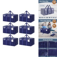 FYGRIP MB24 6 Pack Large Heavy Duty Moving Bags Dark Blue picture