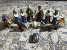 Raku Pottery Nativity Scene Set South Africa - 12 Pieces - Christmas Jesus picture