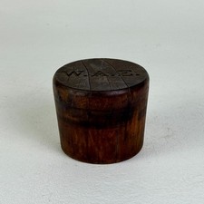 Rare Antique 19th Century Hard Wood Whiskey/Wine Barrel Bung Hole Stopper Plug picture