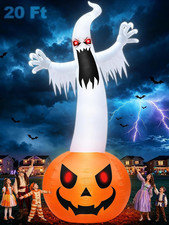 Super Giant 20 FT Halloween Inflatables Pumpkin Ghost Outdoor Decorations picture