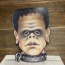 Vintage Beistle Frankenstein Monster Large 15” Cut Out Two Sided 1980's New picture
