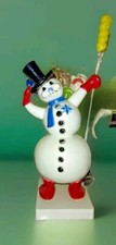 Vtg Christmas 1950 Frosty The Snowman Miller plastic Lighted light W Candy Broom picture