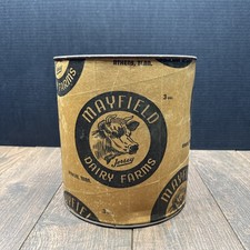 Vintage 3 Gallon Cardboard MAYFIELD DAIRY FARM TUB ATHENS TENNESSEE picture