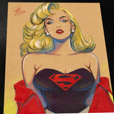 Superwoman Art Print Signed 8.5x11 | Art by Keyeske picture