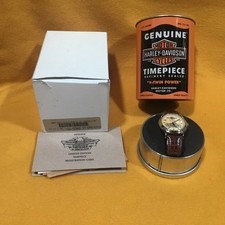 Harley Davidson V Twin Power Wrist Watch in Tin Genuine Timepiece in Box W/paper picture