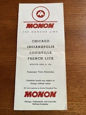 1954 Monon Train Schedules Brochure picture