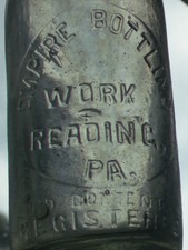 Empire Bottling Works Reading, Pa. affixed top bottle this bottle not to be sold picture