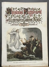 1855 VICTORIAN CHRISTMAS SUPPLEMENT COVER ANGEL GABRIEL ANNOUNCES BIRTH OF JESUS picture