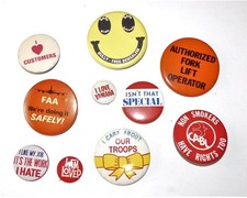 Vintage Classic Novelty Buttons, Set of 10 picture