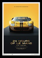 1966 Le Mans Ford GT40 XGT-1 Gold Embossed Art Print Poster LtEd 500 picture