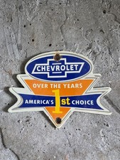 VINTAGE CHEVROLET AMERICA'S 1ST CHOICE PORCELAIN SIGN 6