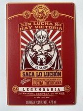 Cerveza Victoria Beer Lucha Libre Sign - El Santo - Mexican Lager Wrestling picture