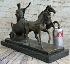 17 Inch Roman Chariot Hot Cast Decorative Figurine, Genuine Designer Bronze SALE picture