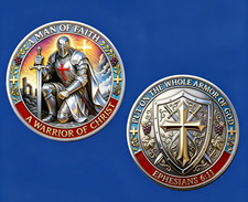 Christian Challenge Coin Warrior of Christ Ephesians 6:11 Collectible Faith Coin picture