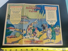 VTG 1925 - Standard Oil COMPANY MAP OF FLORIDA AUTO ROAD & TRAILS picture