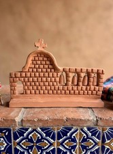 Adobe Clay Mission Santa Ines Figurine California Mission Art Southwest Decor  picture