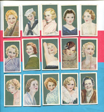 1934 GODFREY PHILLIPS LTD. FILM FAVOURITES 15 TOBACCO CARD LOT picture