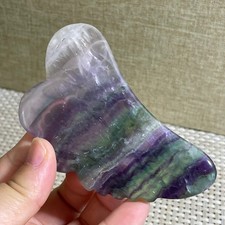 76g Natural beautiful Rainbow Fluorite Crystal Rough slices stone specimens picture