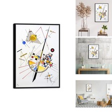 Wieco Art Framed Canvas Wall Art Delicate Tension #85 1923 by Kandinsky picture