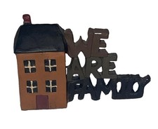 Fun Vtg Miniature Dollhouse Wood Colonial House We Are Family  picture