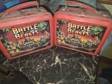 vintage 1987 Aladdin Battle Beasts plastic lunchbox featuring artwork from... picture