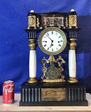 ANTIQUE,FRENCH, CHIME REPEATED,CLOCK,STRIKING QUARTER HOUR,DOUBLE COILED picture