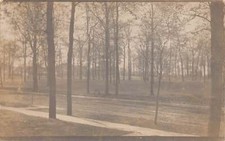 J79/ Terre Haute Indiana RPPC Postcard c1910 Park Scene School 470 picture