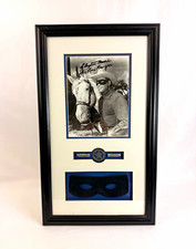 Clayton Moore Signed Autograph “The Lone Ranger” Framed 14x22 Display w/ PSC COA picture