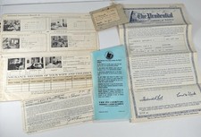 Vintage 1940s Prudential Insurance Ephemera Lot – Policies, Forms, Portfolio picture